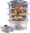 Russell Hobbs 3 Tier Electric Food Steamer, 9L, Dishwasher safe BPA free baskets, Stackable baskets, 1L Rice bowl inc, 60 min timer, Steams in 40 seconds, Healthy eating, Energy saving, 800W, 21140